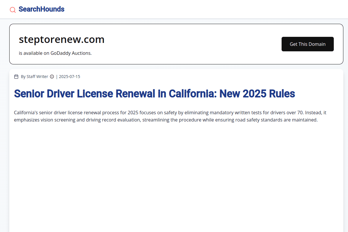 Step to Renew