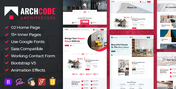 ArchCode - Architecture Bootstrap 5 HTML Template