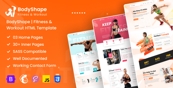 BodyShape - Fitness, Workout & Gym HTML Template