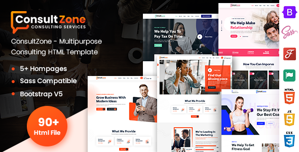 ConsultZone - Multipurpose Consulting Bootstrap 5 HTML Template + RTL version