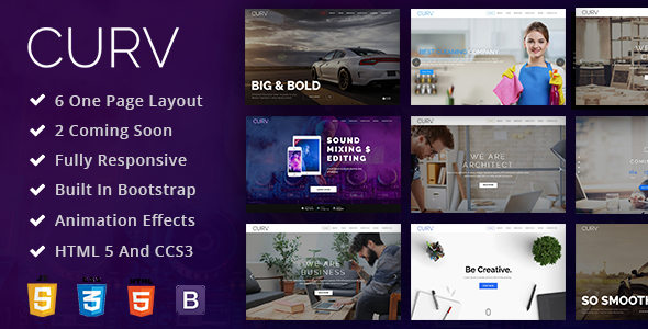 CURV: One Page Multipurpose Parallax