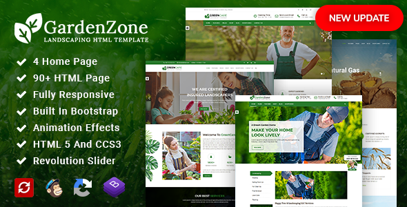 GardenZone | Agriculture, Gardening & Landscaping Responsive HTML Template