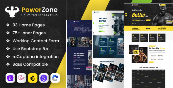 PowerZone - Fitness, Workout & Gym HTML Template