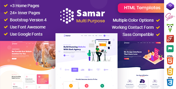 Samar | Creative Agency Bootstrap Template