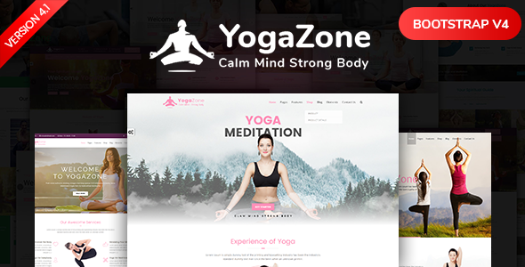 YogaZone: Yoga, Fitness & Meditation Mobile Responsive Bootstrap Html Template